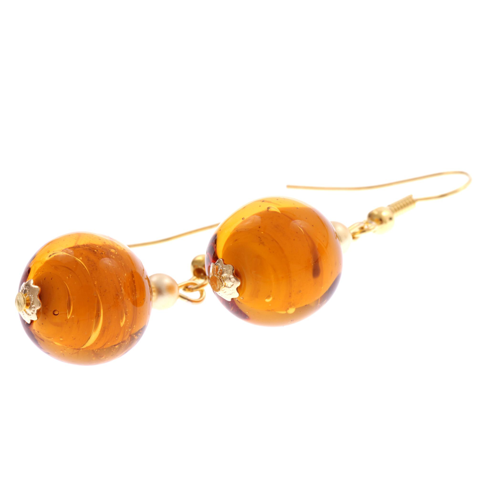 Murano Glas Ohrhänger "Verona" Ohrschmuck-light amber