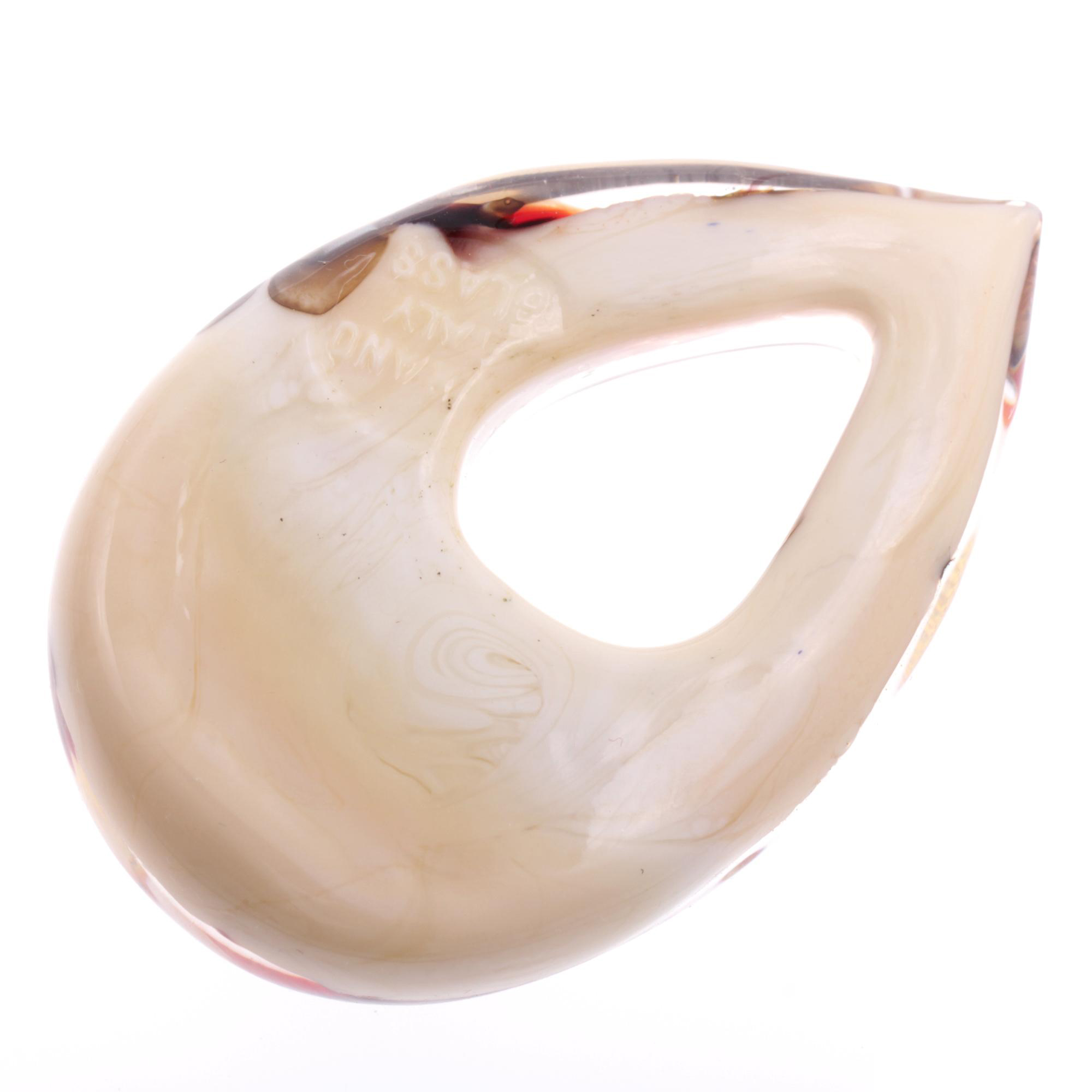 Erlesener Murano Glas Anhänger Model "Drop"-rot-gold