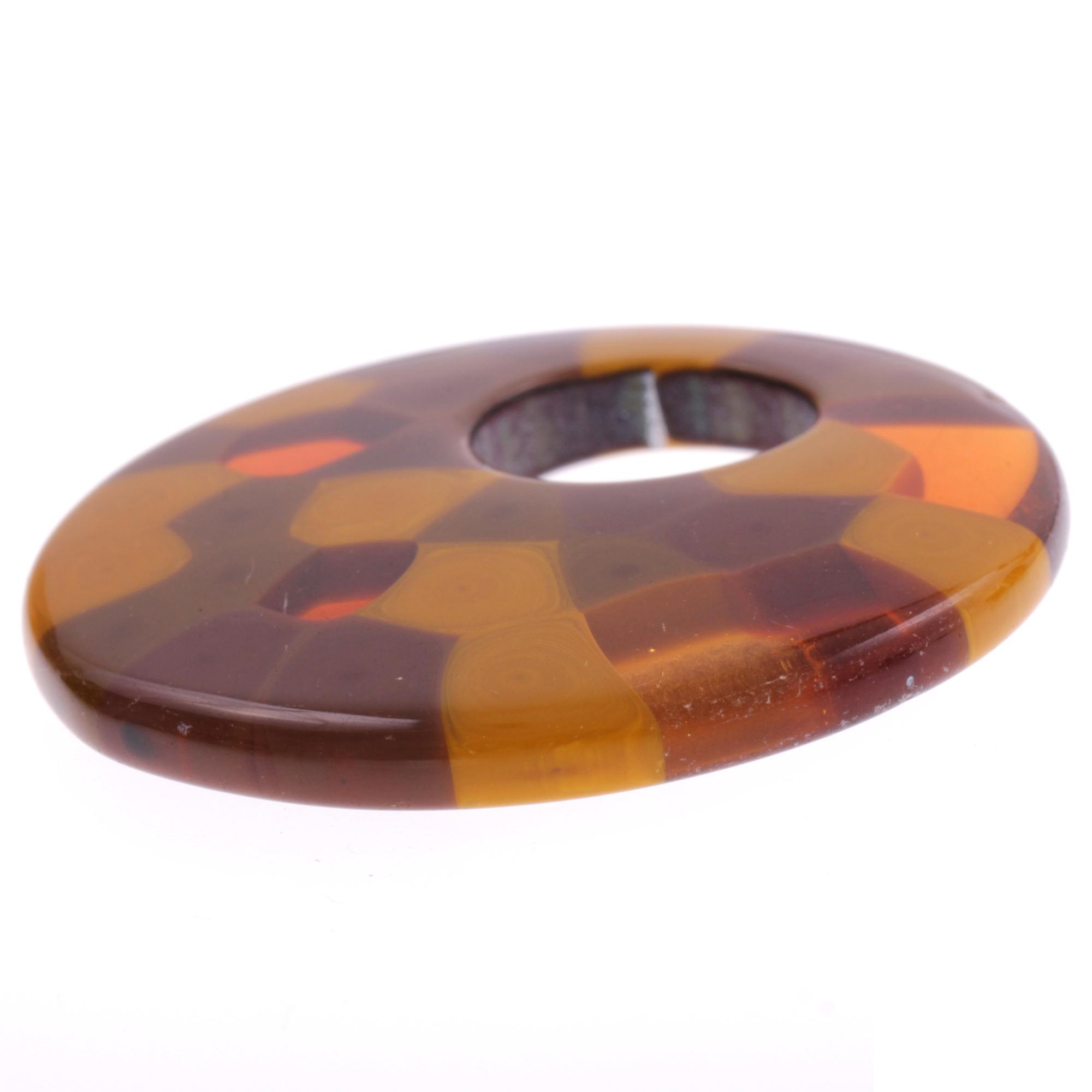 Mille Fiori Anhänger "Chiva" Murano Glas -braun