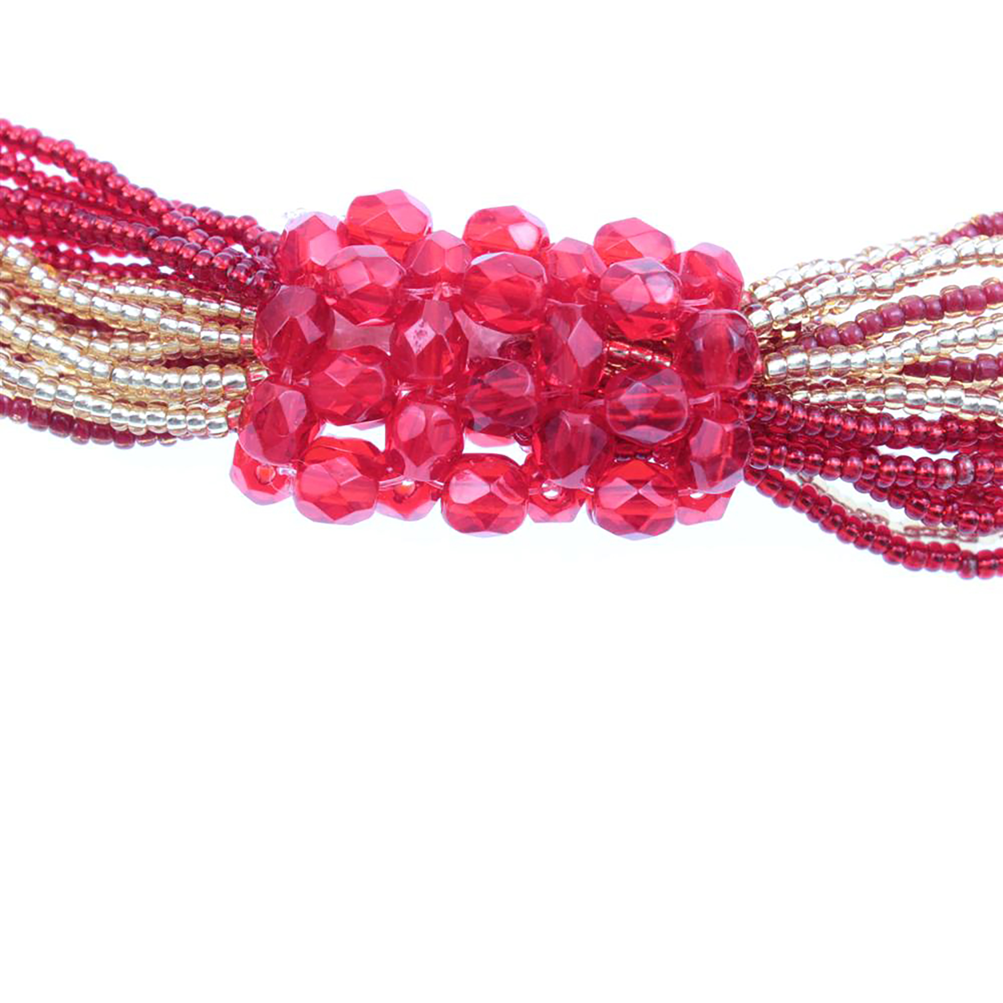 Conteria Murano Glas Collier "Mussa" Halskette-rot