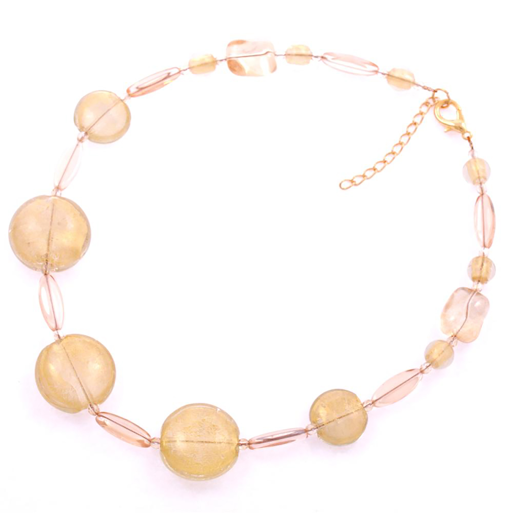 Murano Glas Collier "Venusto" Halskette-gold