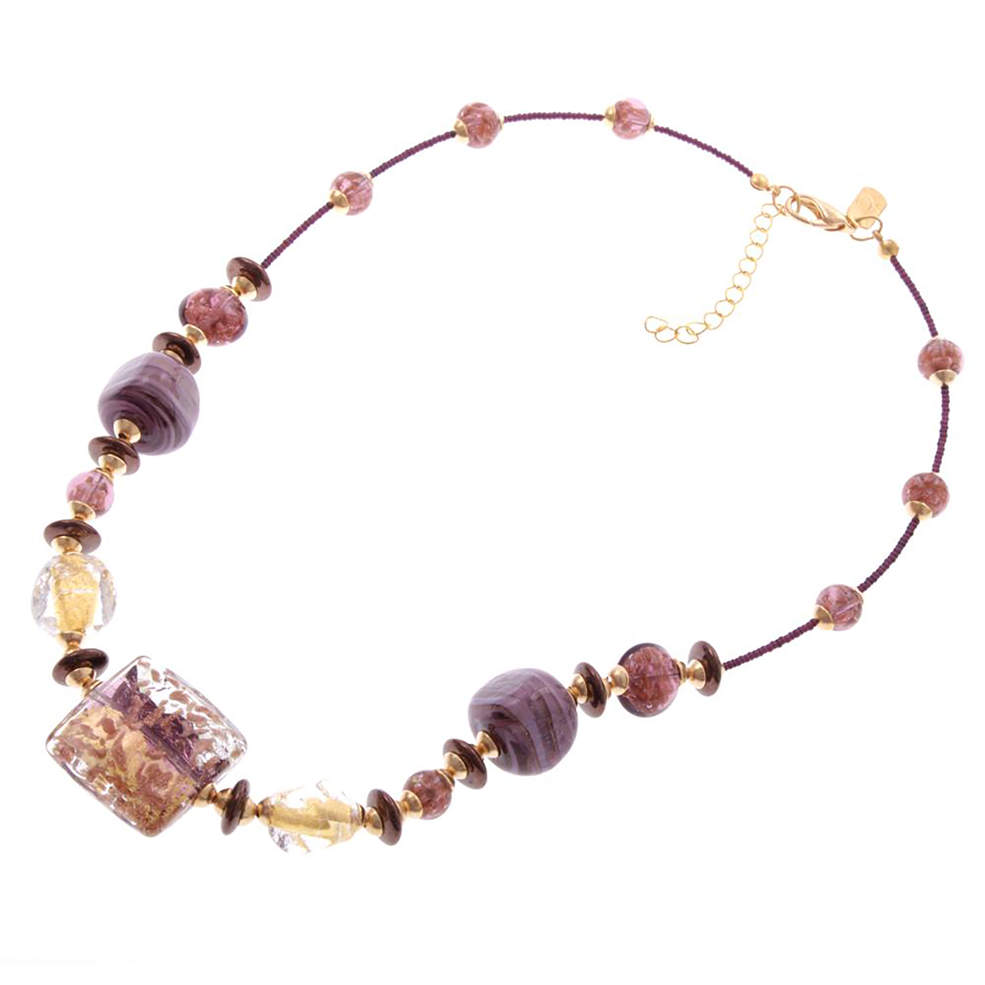 Edles Murano Glas Collier "Torelo" Halskette
