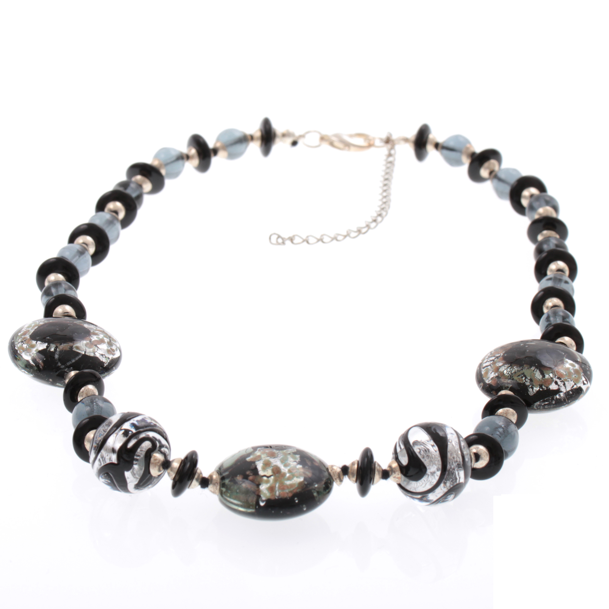 Chices Murano Glas Collier "La Grande" Halskette-silber Chices Murano Glas Collier "La Grande" Halskette-silber