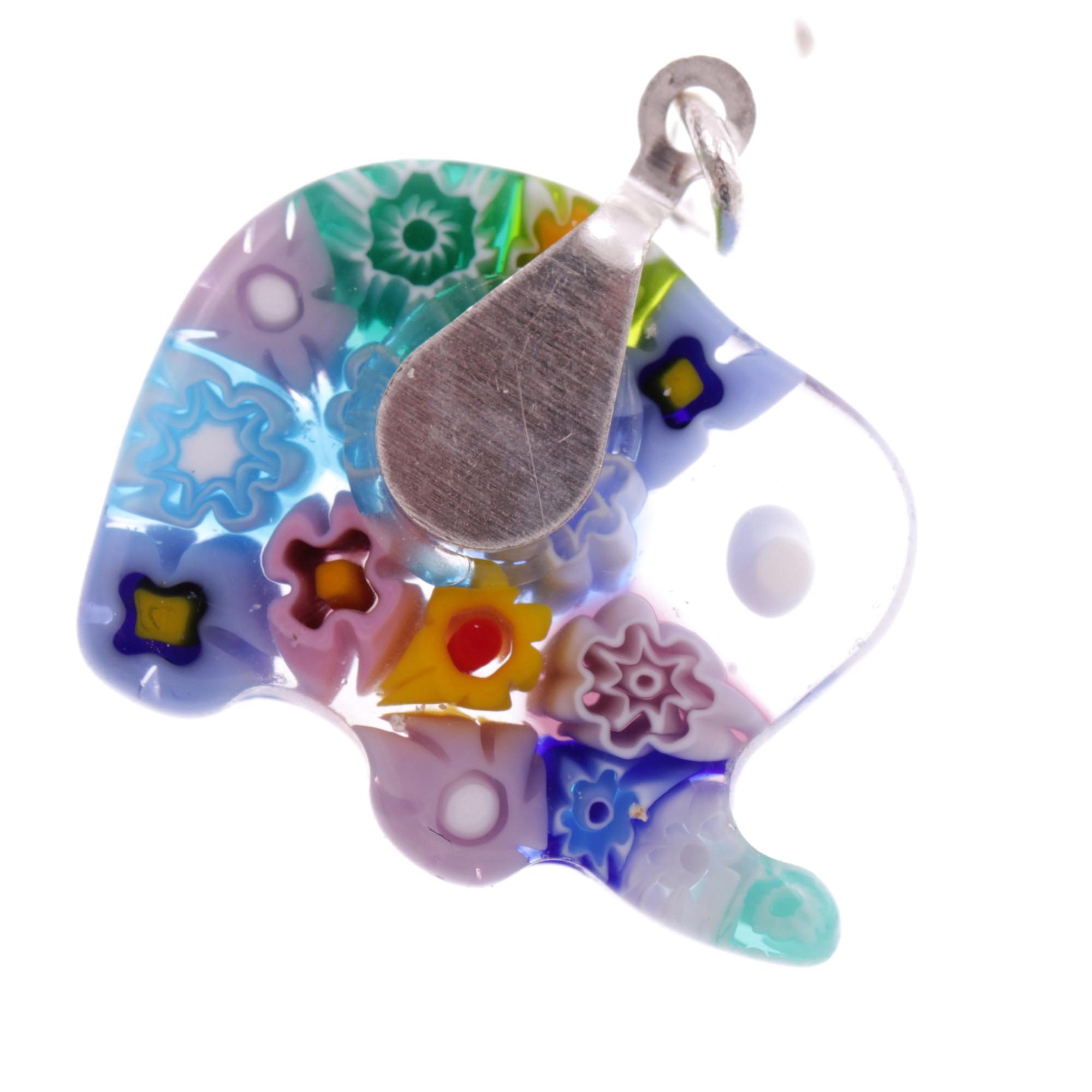 Mille Fiori Anhänger "Caballo" Murano Glas-Pastell bunt
