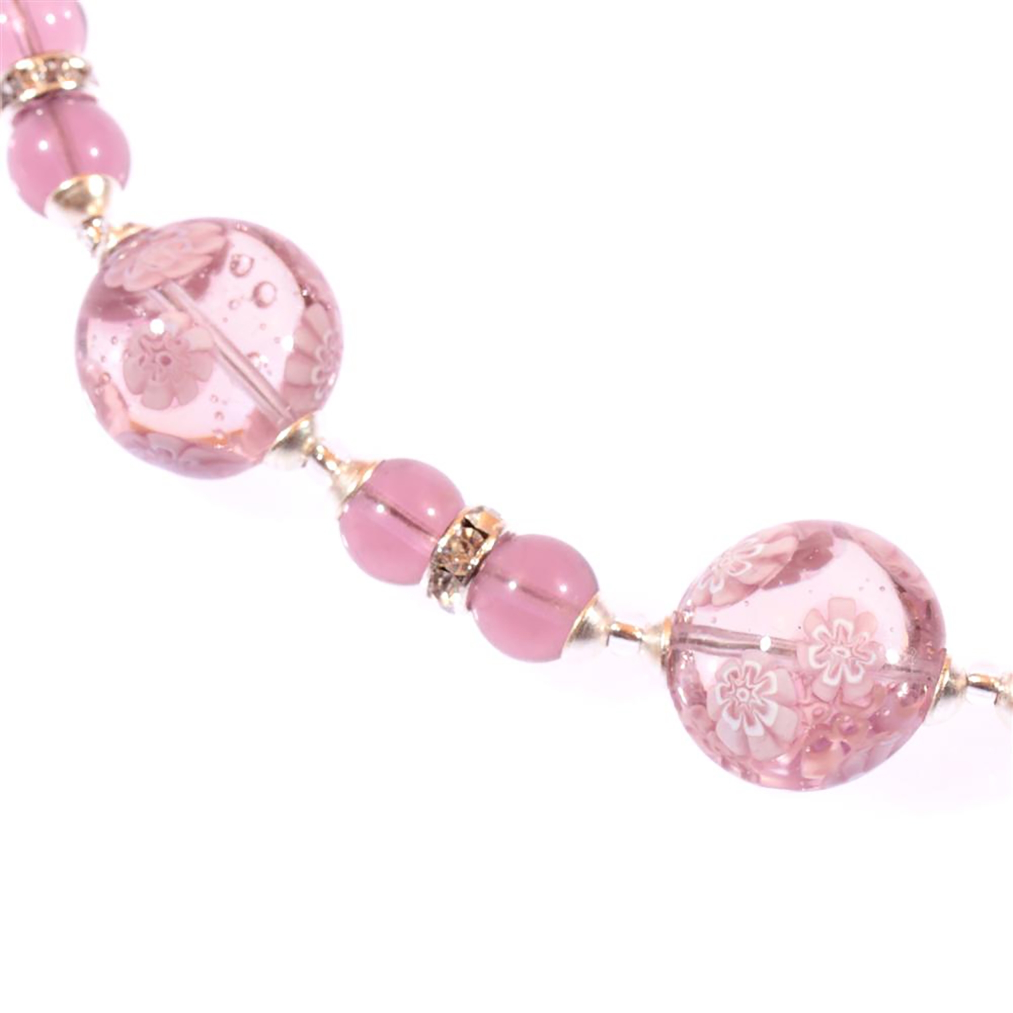 Murano Glas Collier "Osanna" amethist-silber