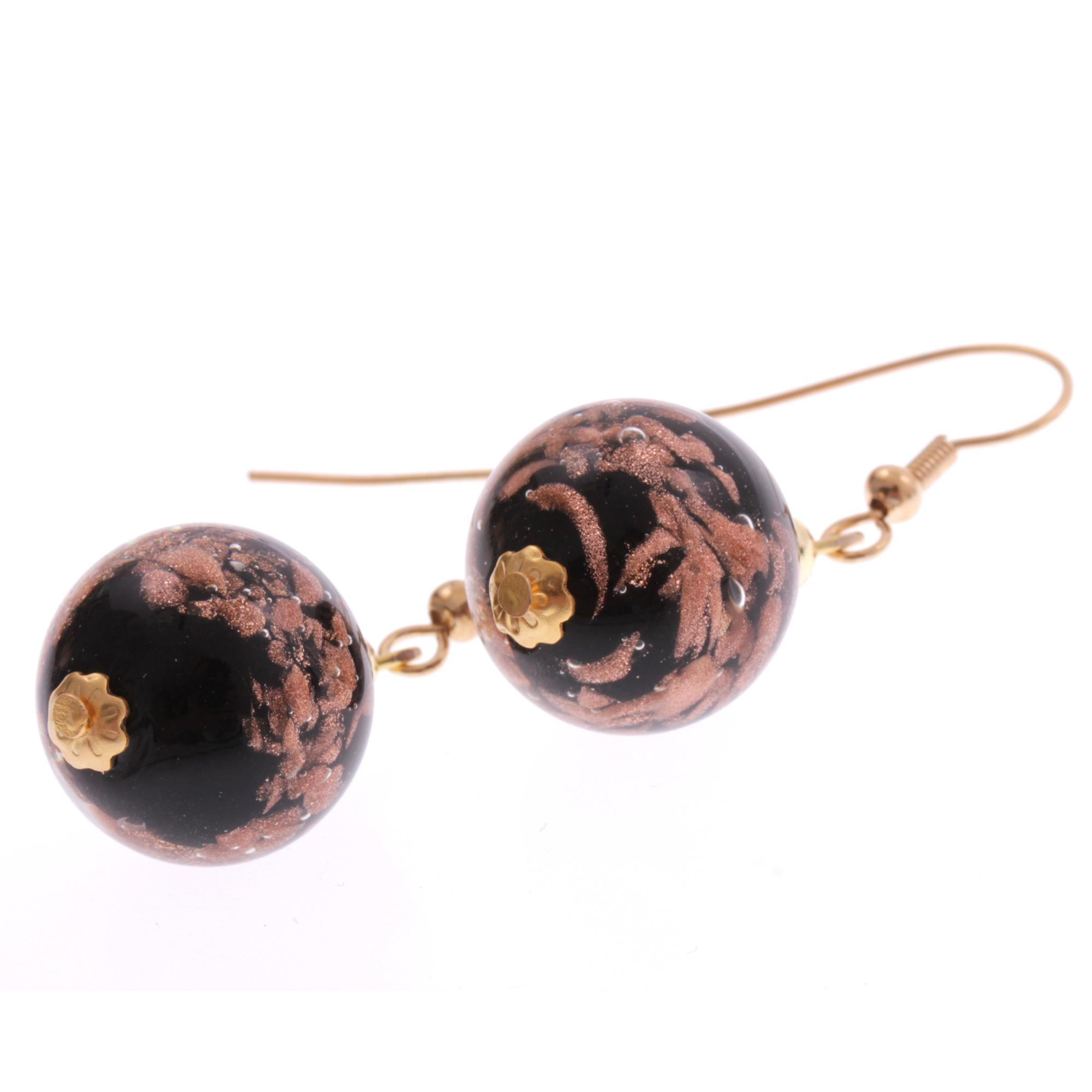 Ohrhänger Murano Glas "Rameico" Ohrhaken-gold-kupfer
