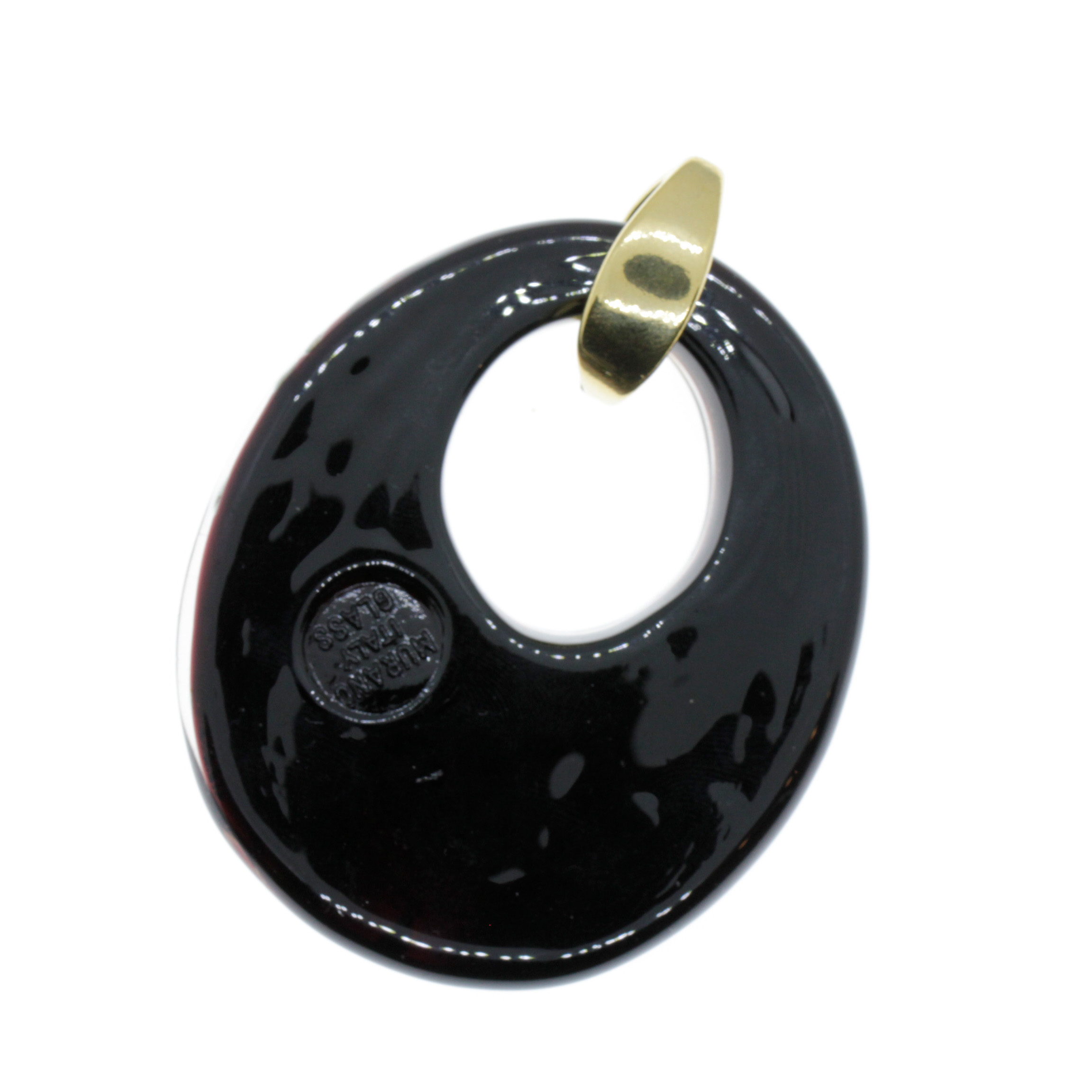 Edles Muranoglas Schmuckstück Model "Grande Galina Deluxe"- rot schwarz