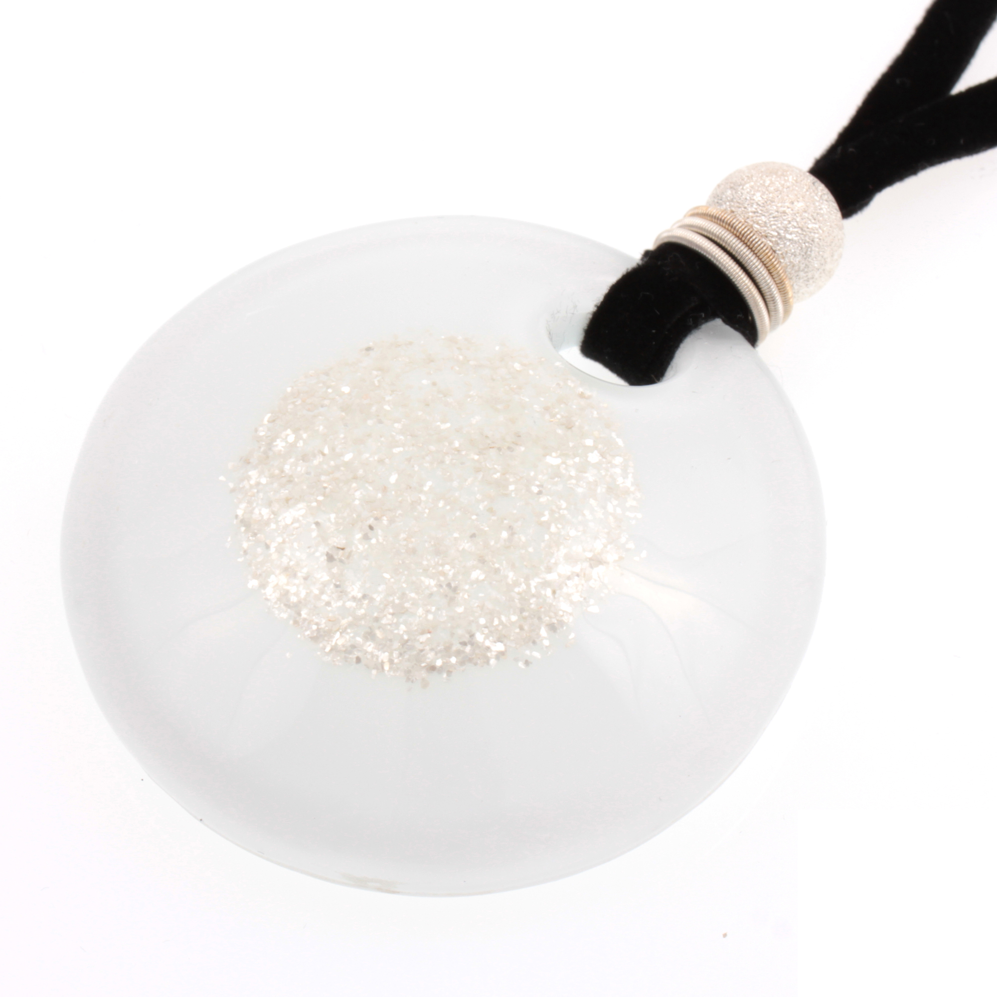 Modell "Starlight" echtes Murano Glas Collier-weiss