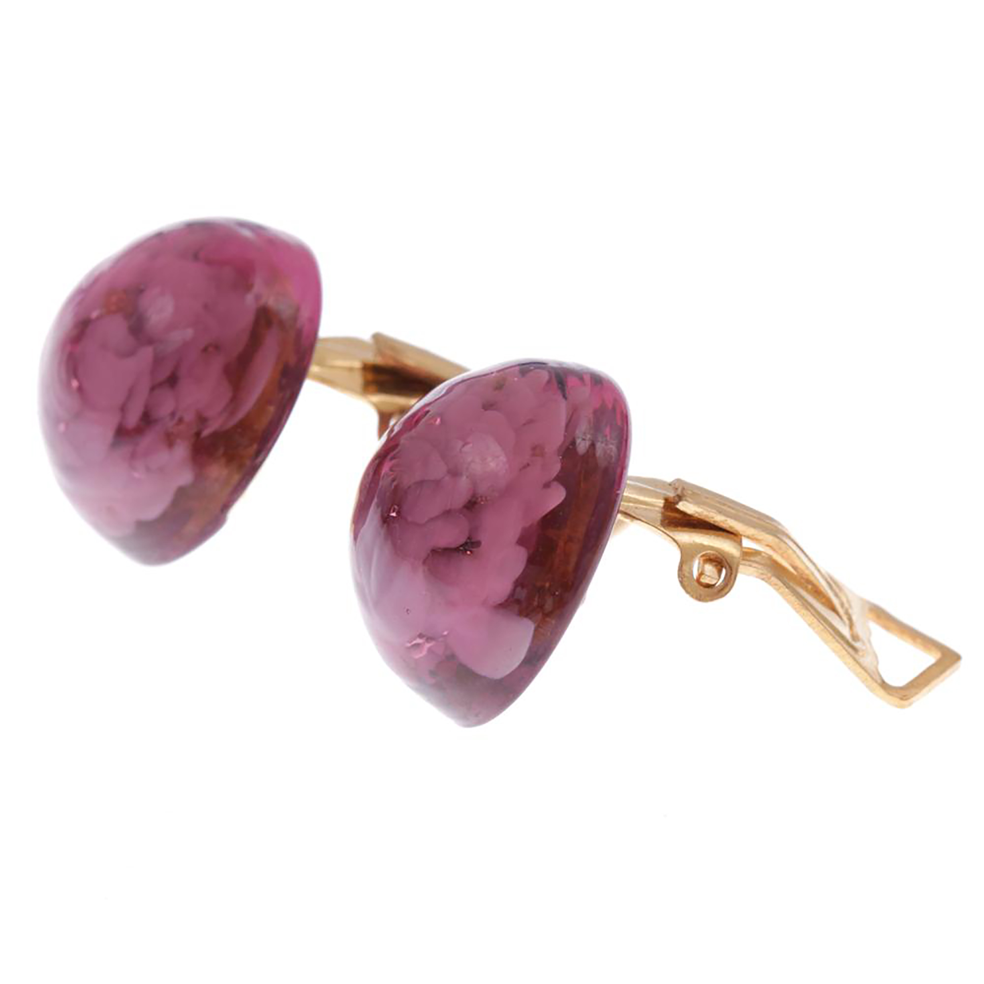 Ohrclip "Lucy" Murano Glas Ohrschmuck-amethist
