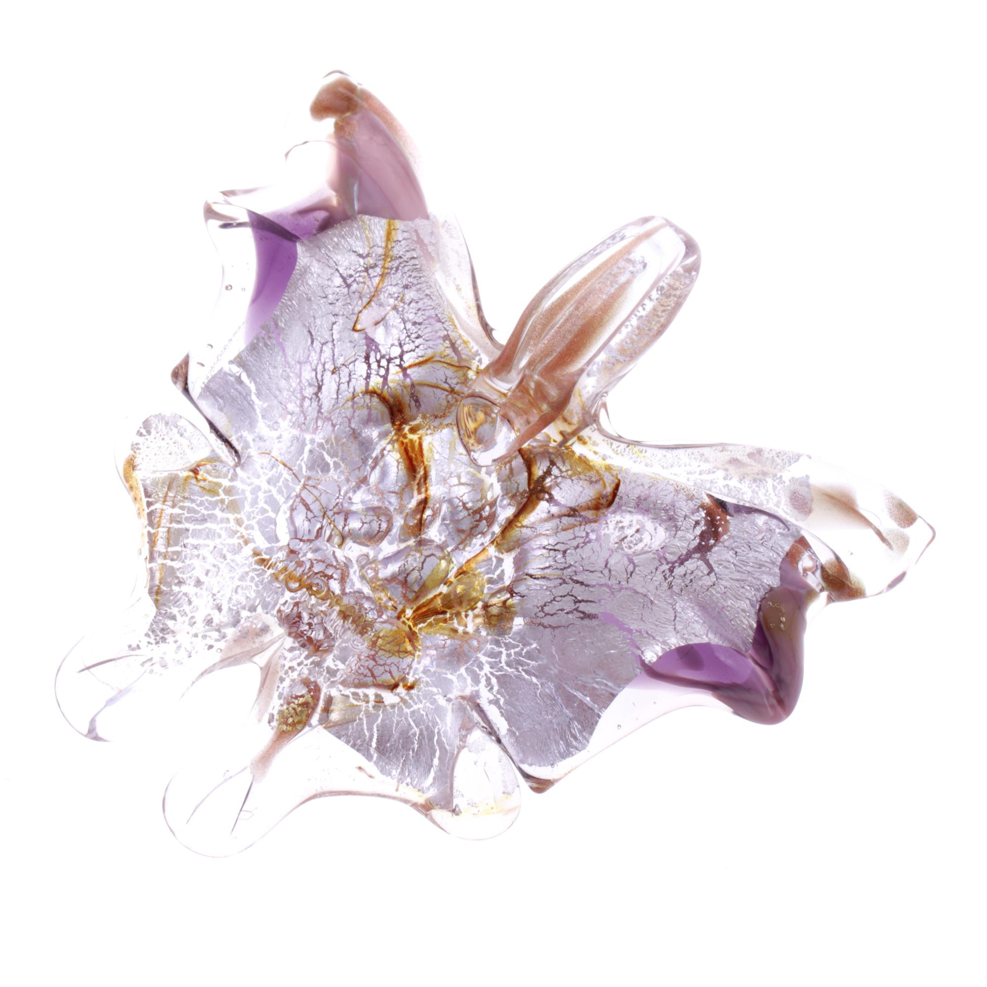 Ein Murano Glas Schmetterling "Farfalla" Anhänger-amethist-silber