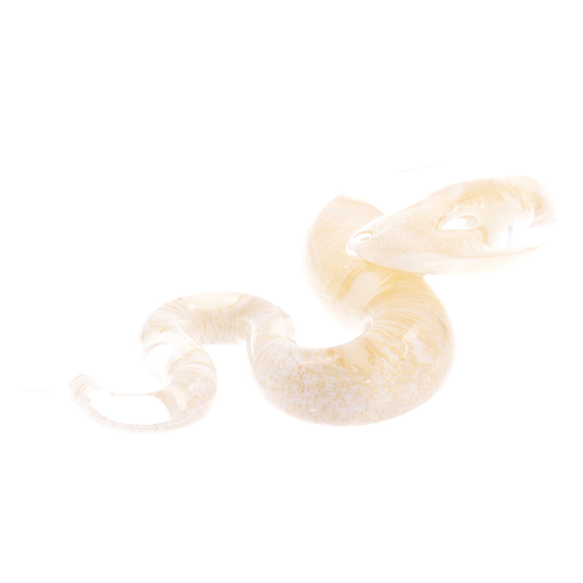 Unsere große edle Murano Glas Schlange "Coda Grande" Anhänger -gold