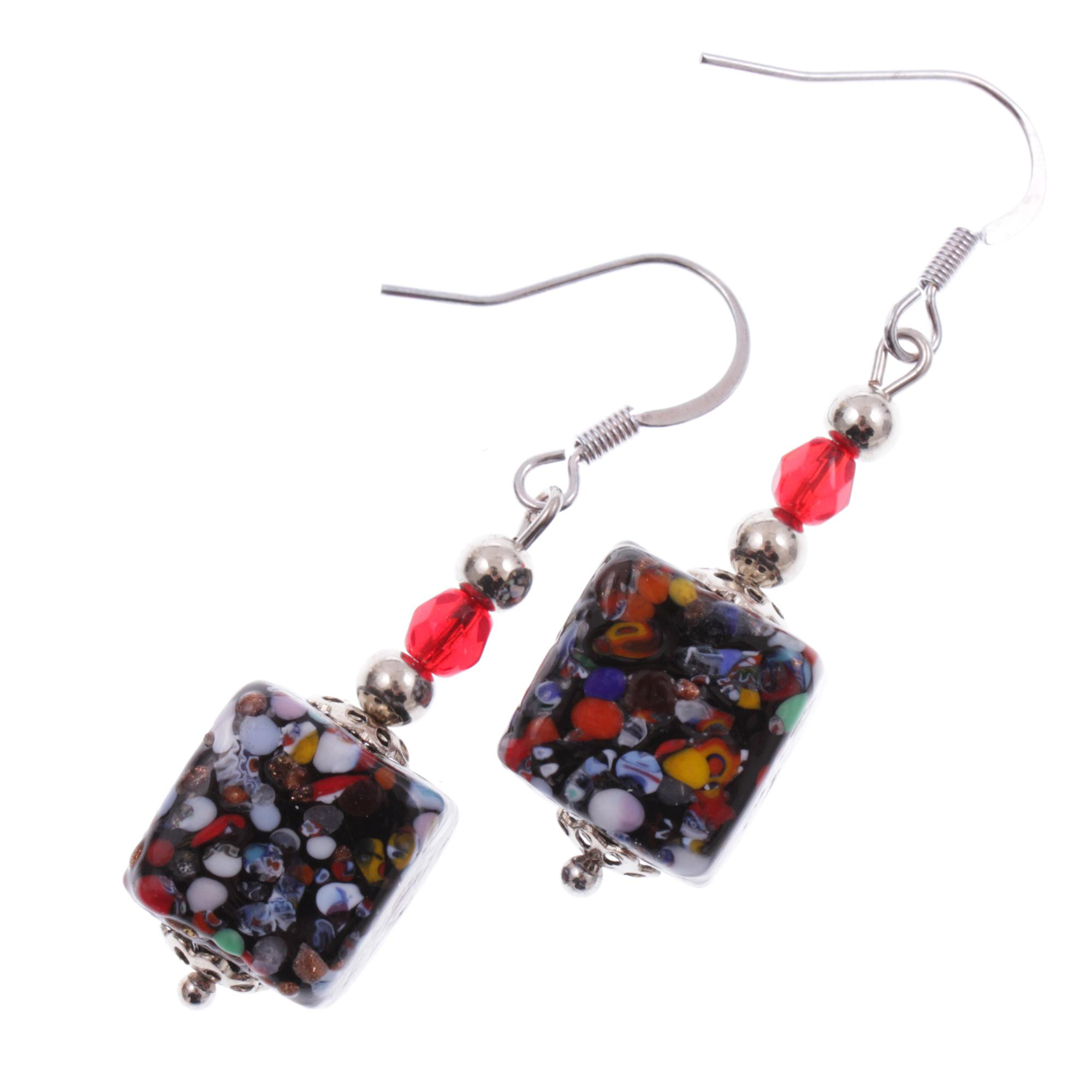 Ohrring Murano Glas "Gio" Ohrschmuck-rot