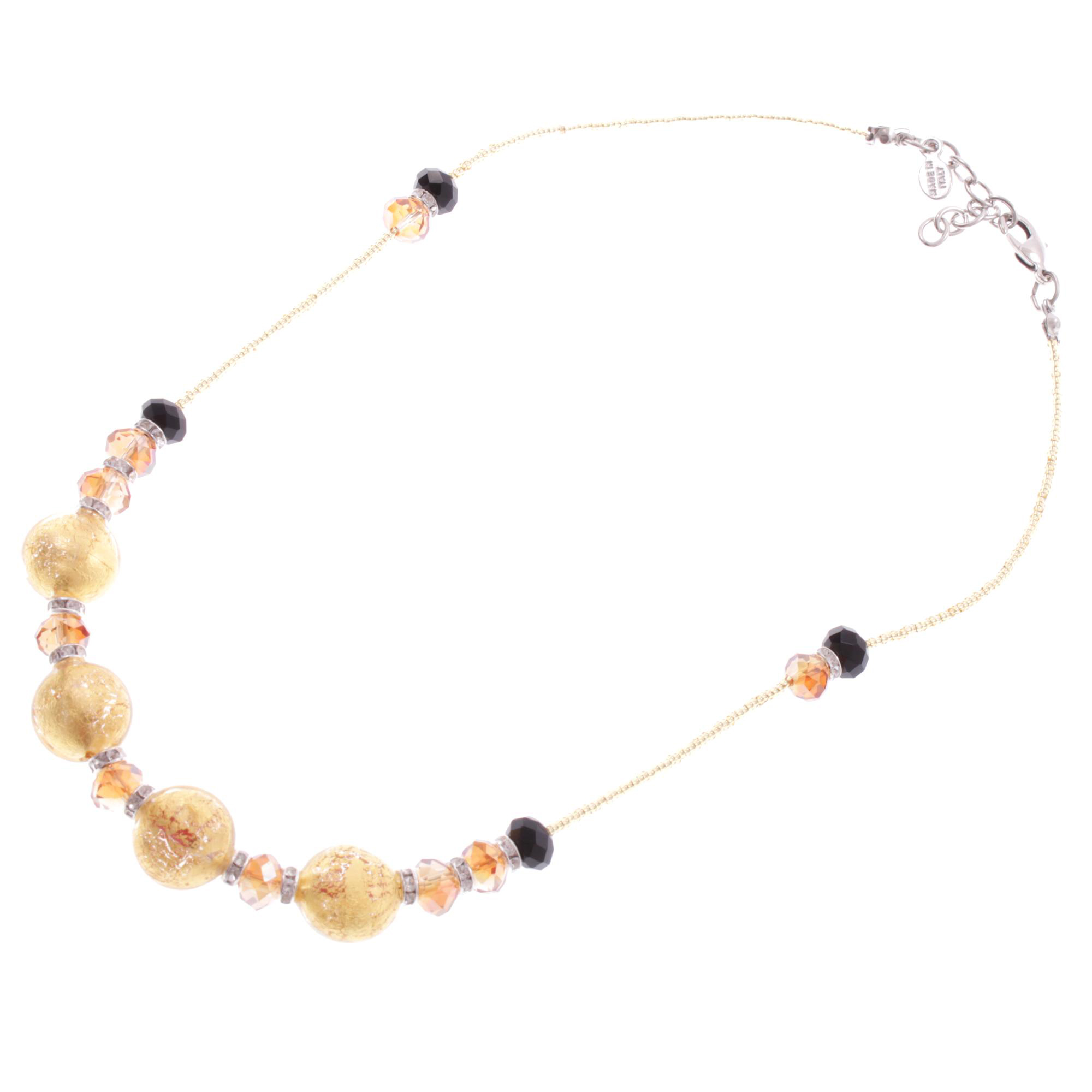 Edles Murano Glas Collier "Sonno" Halskette -gold Edles Murano Glas Collier "Sonno" Halskette -gold