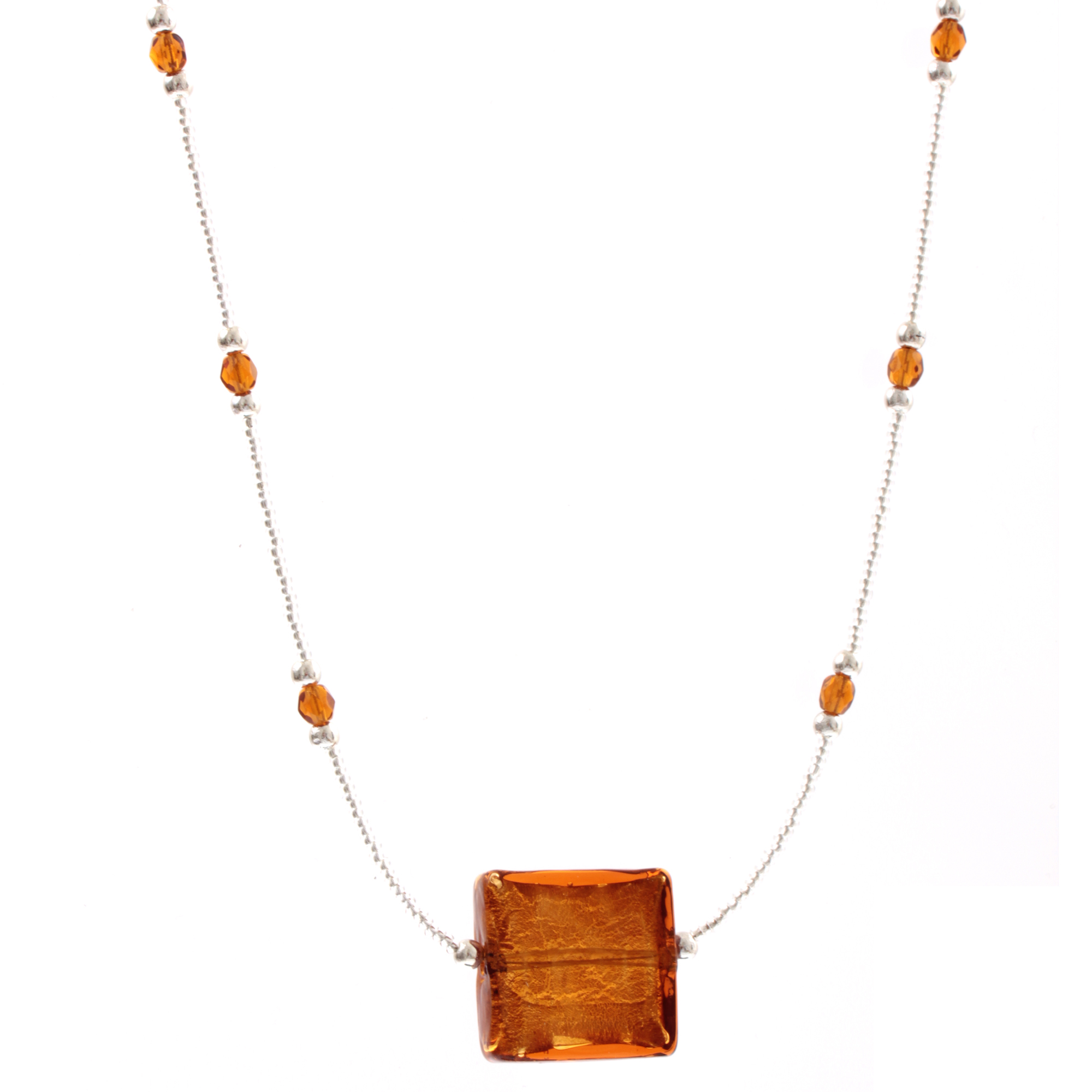 Süßes Murano Glas Collier "Mel" Halskette-amber
