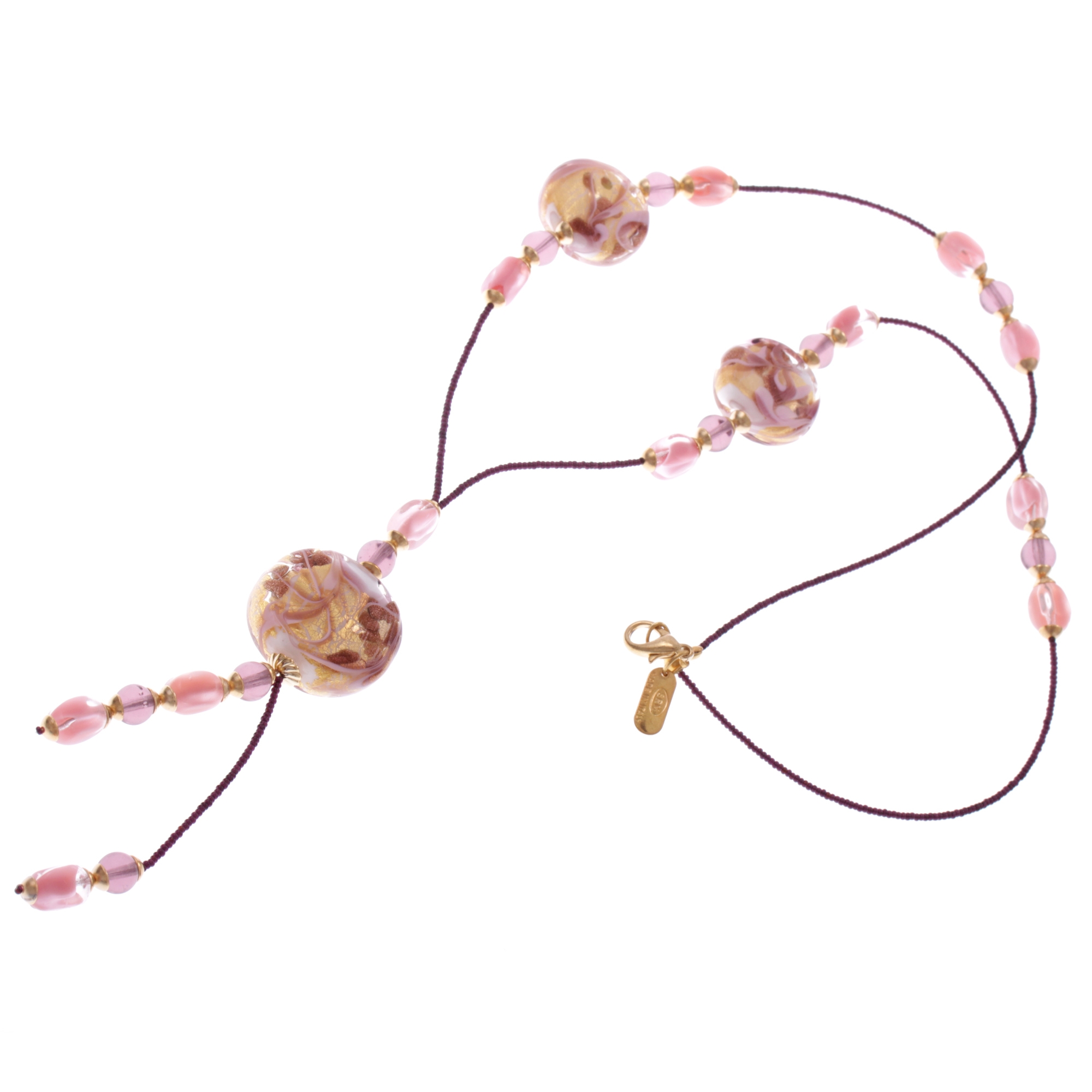 Y-Collier Murano Glas "Soave" Halskette -lila