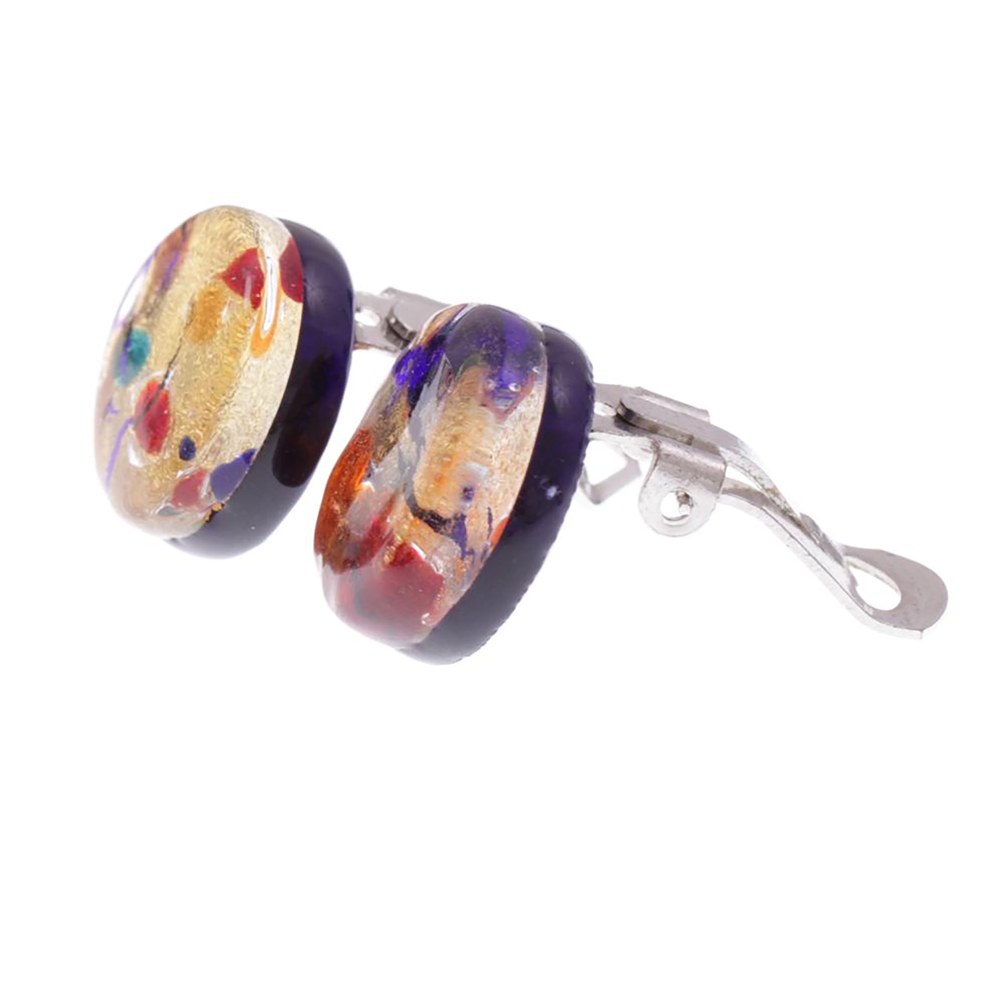 Murano Glas Ohrclip "Janne" Ohrschmuck-harlekin