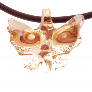 Ein wunderschöner kleiner Schmetterling "Picco Farfalla" -amber-gold