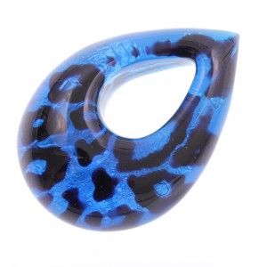 Erlesener Murano Glas Anhänger Model "Drop"-blau