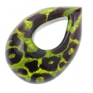 Erlesener Murano Glas Anhänger Model "Drop"-grün