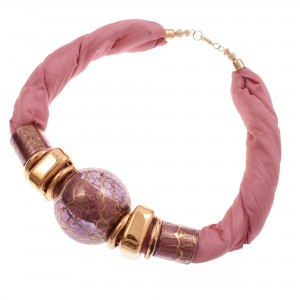 Halskette "Zendado" unglaublich schönes Murano Glas Collier  -rosa