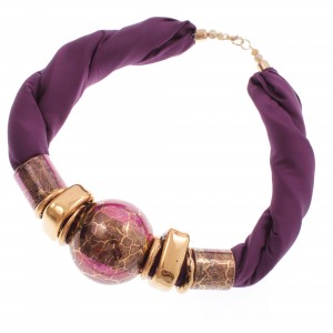 Halskette "Zendado" unglaublich schönes Murano Glas Collier  -violett