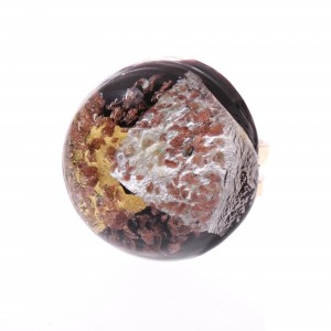 Ein Murano Glas Ring vom feinstem, Modell  "Molla" -schwarz