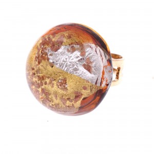 Ein Murano Glas Ring vom feinstem, Modell  "Molla" -amber