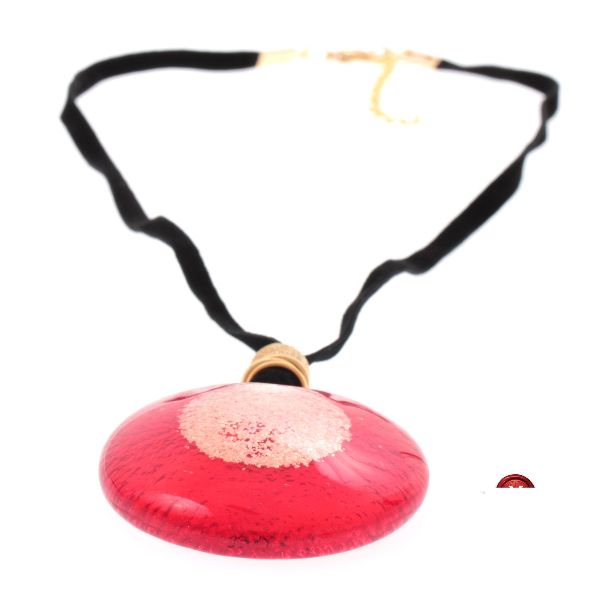 Modell "Starlight" echtes Murano Glas Collier-rot