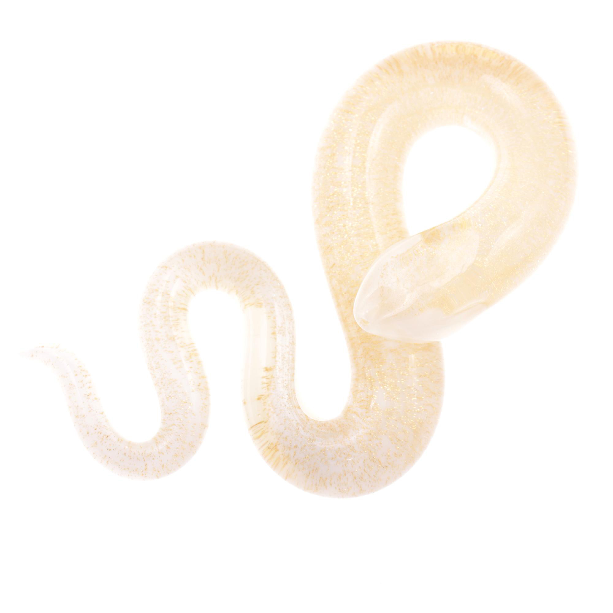 Unsere große edle Murano Glas Schlange "Coda Grande" Anhänger -gold