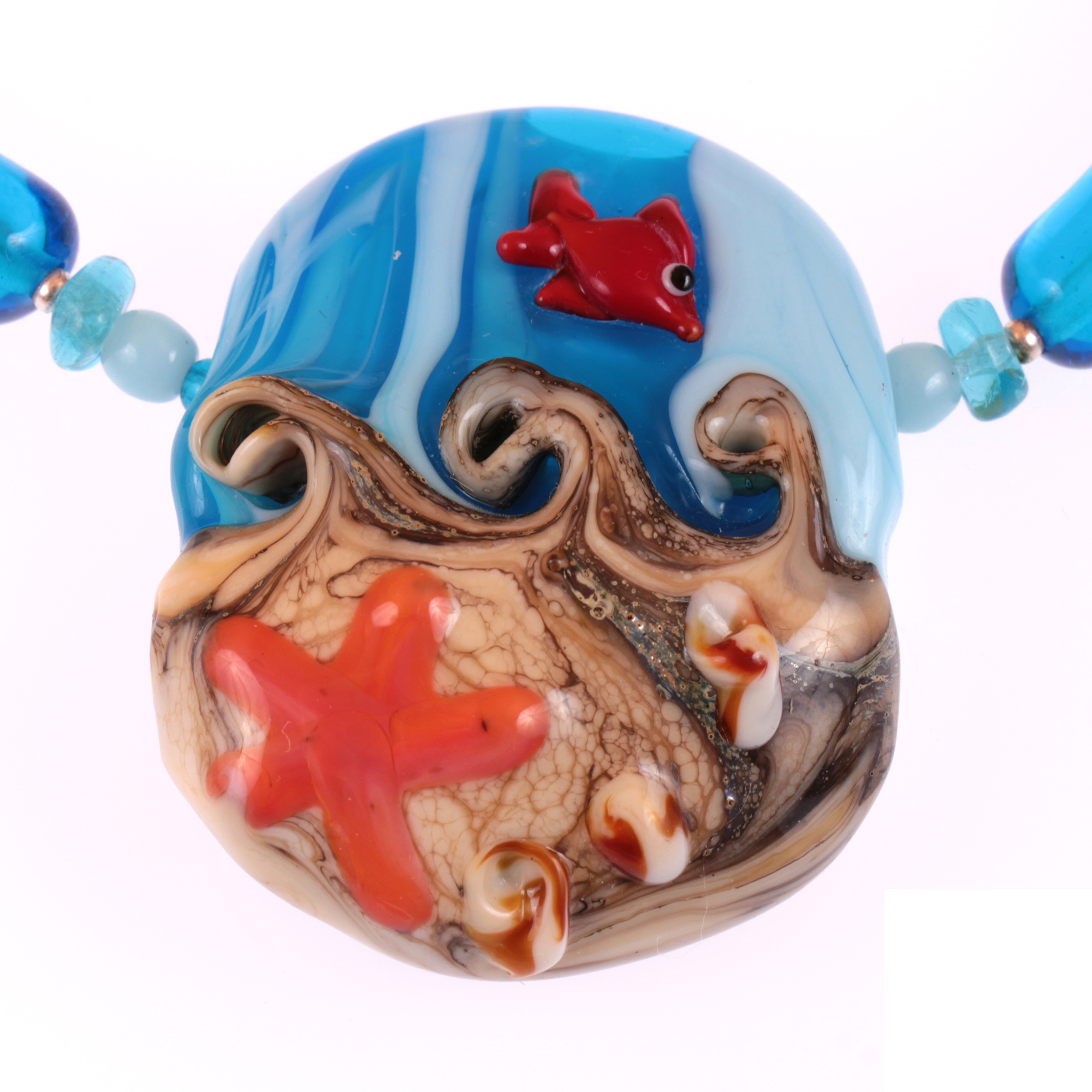 Sensationelles Muranoglas Collier "Levinja"
