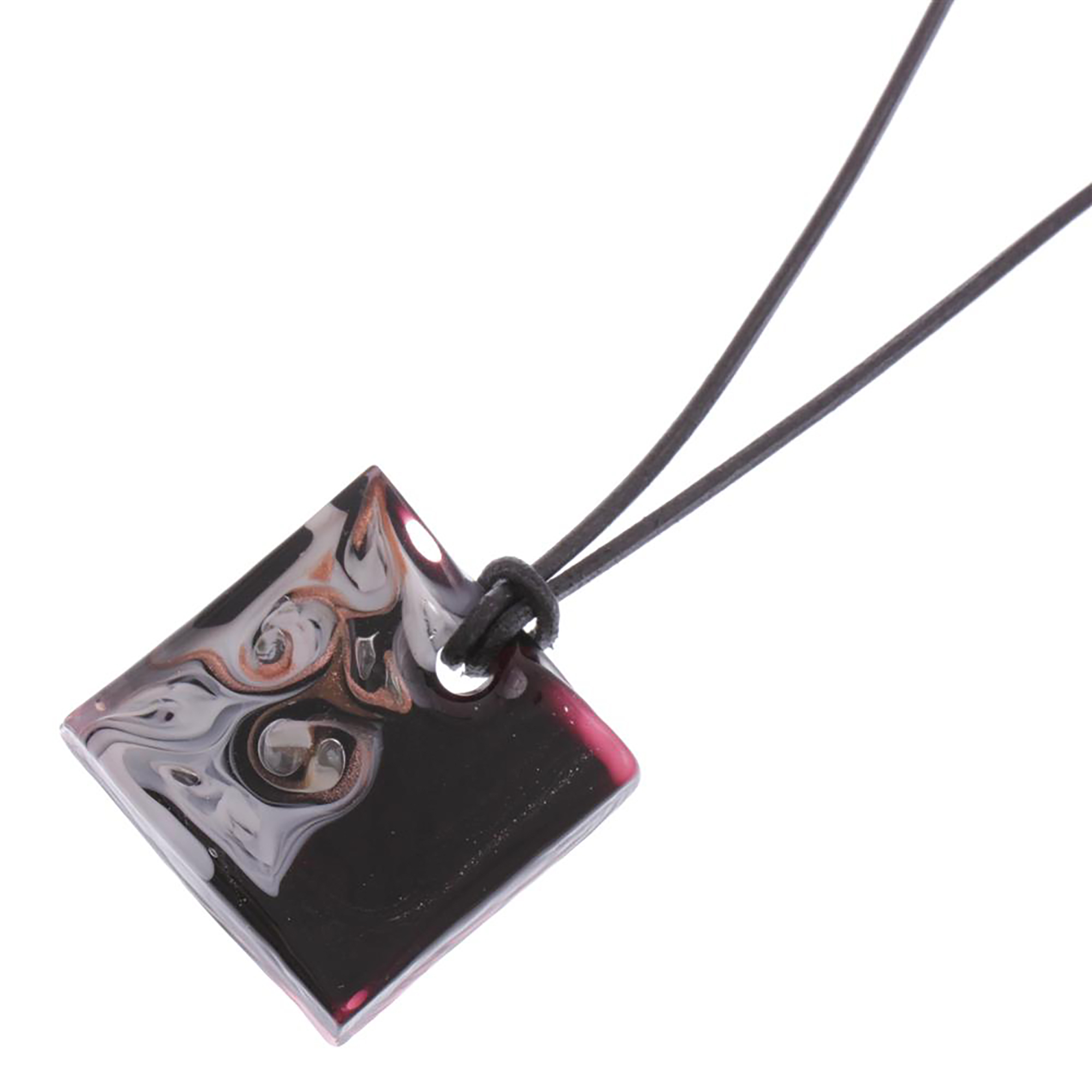 Murano Glas Anhänger "Yvette" -schwarz