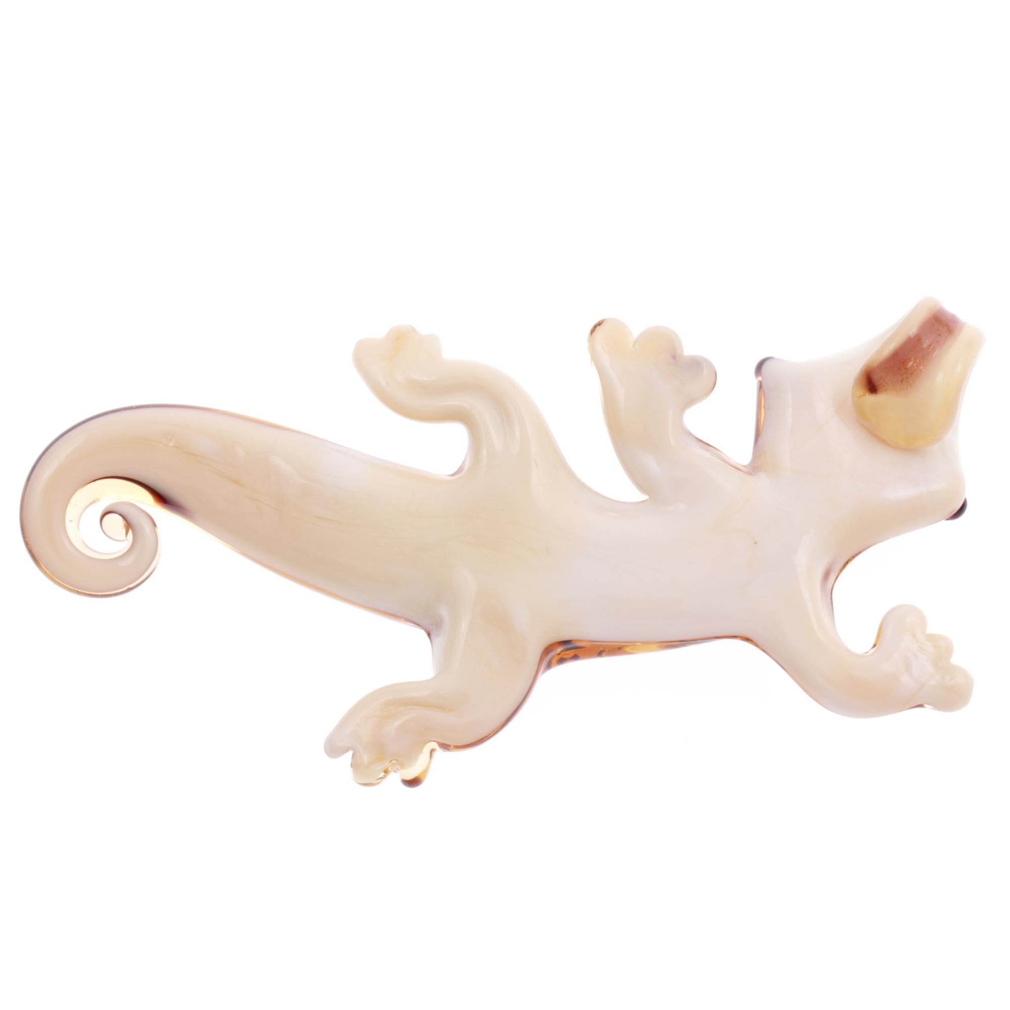 Ein Kunstwerk aus Murano Glas Model  "Geco" Anhänger -amber