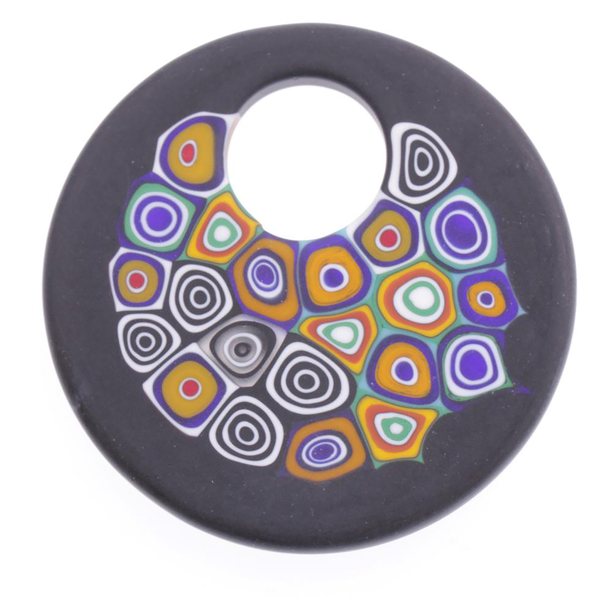 Mille Fiori Anhänger "Chiva matt" Murano Glas-bunt