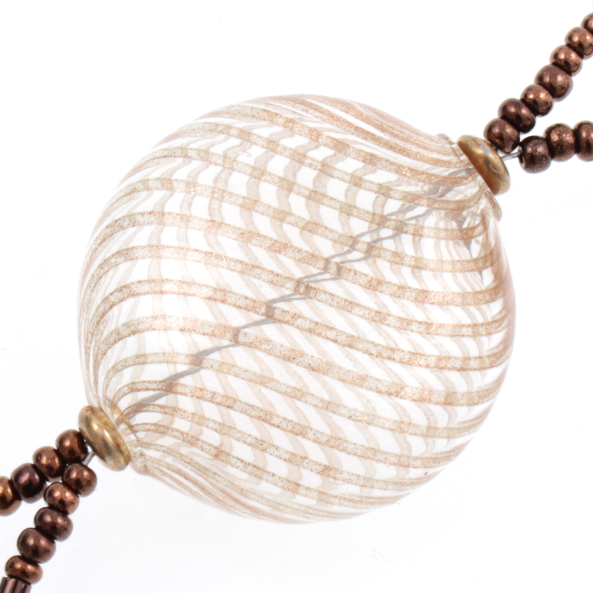 Exklusives Murano Glas Collier "Asticella" Halskette-braun