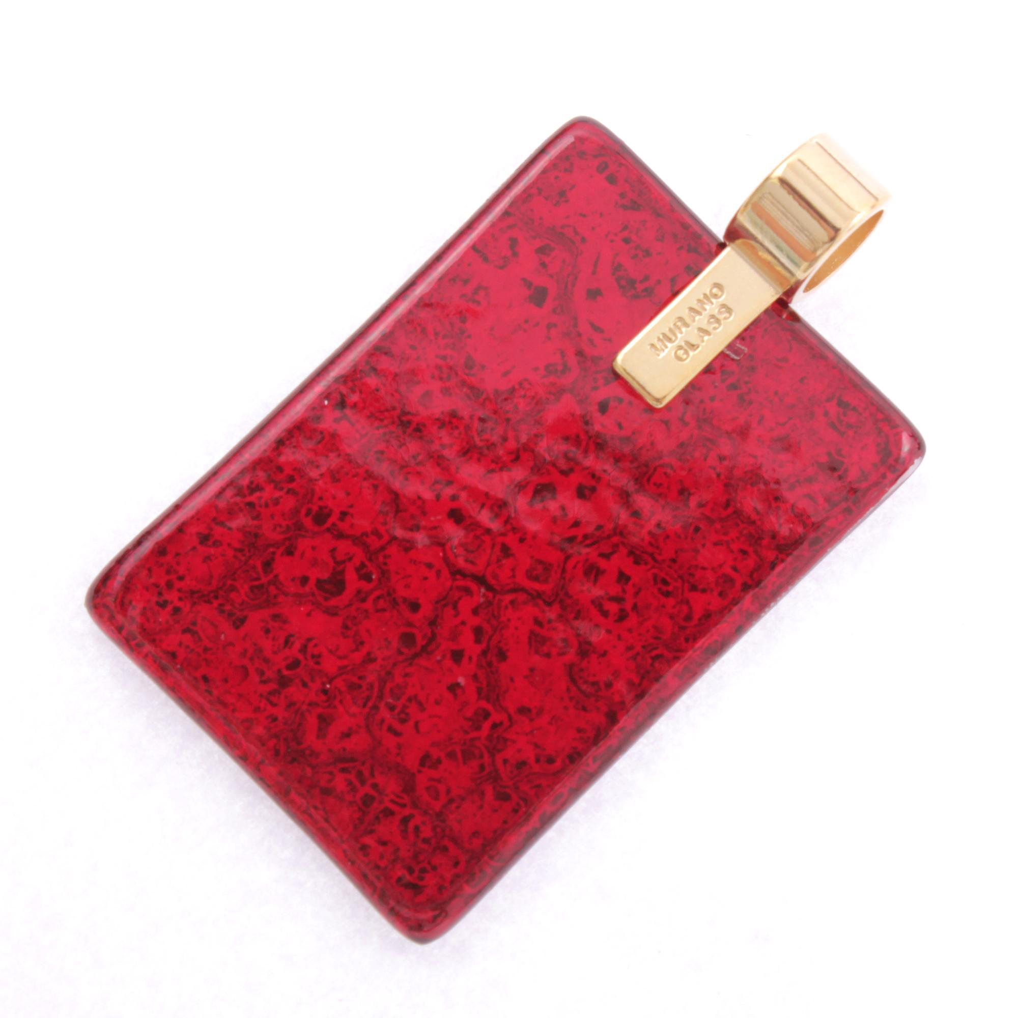 Ein edler Anhänger aus Murano Glas Modell "Pinta II"-rot-gold