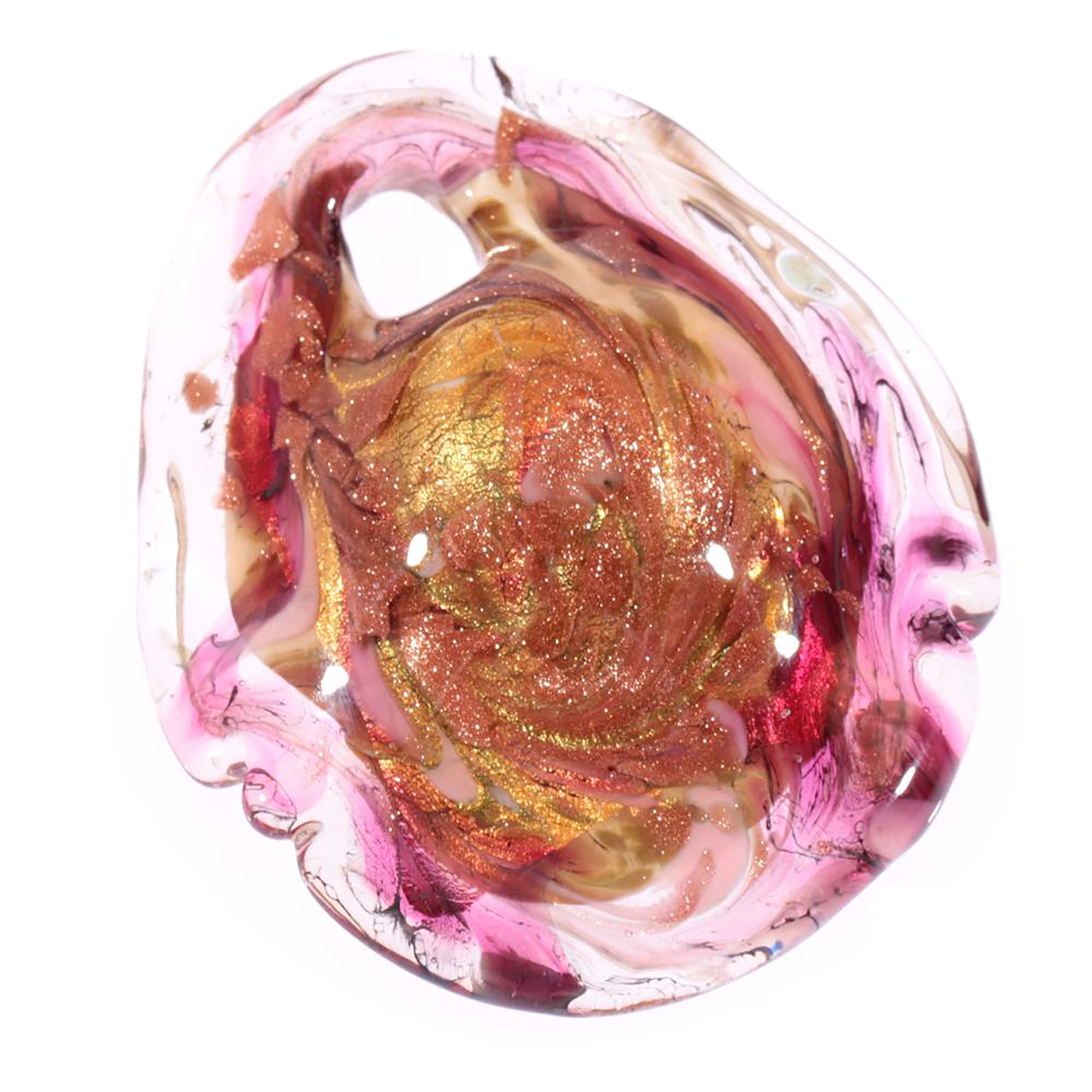 Muranoglas Anhänger "Tennessee" amethist-silber