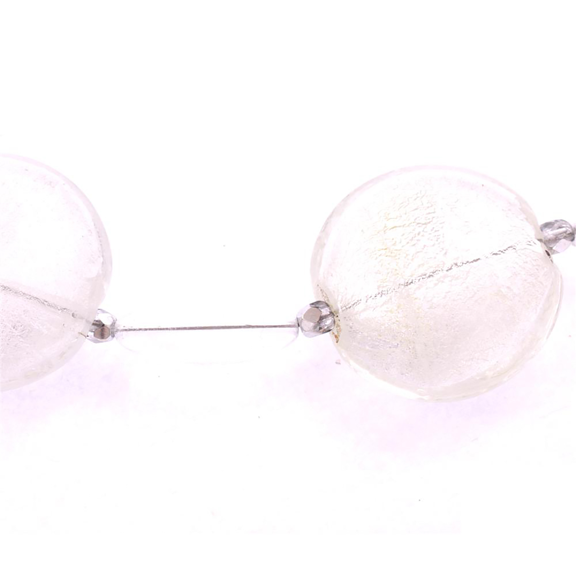 Murano Glas Collier "Venusto" Halskette-silber