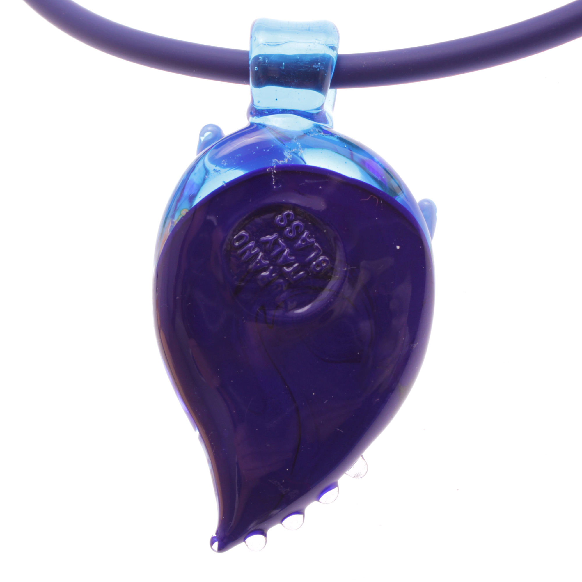 Eine wundervolle Eule aus Muranoglas Model "Grande Gufo"-blau-silber