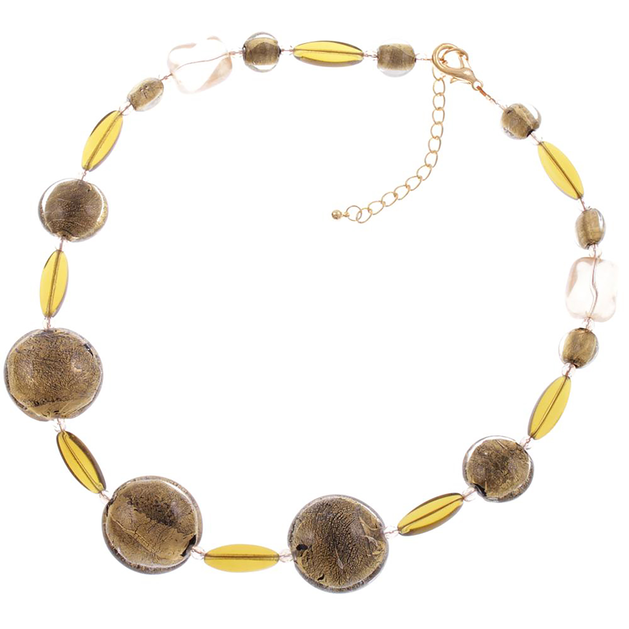 Murano Glas Collier "Venusto" Halskette-oliv