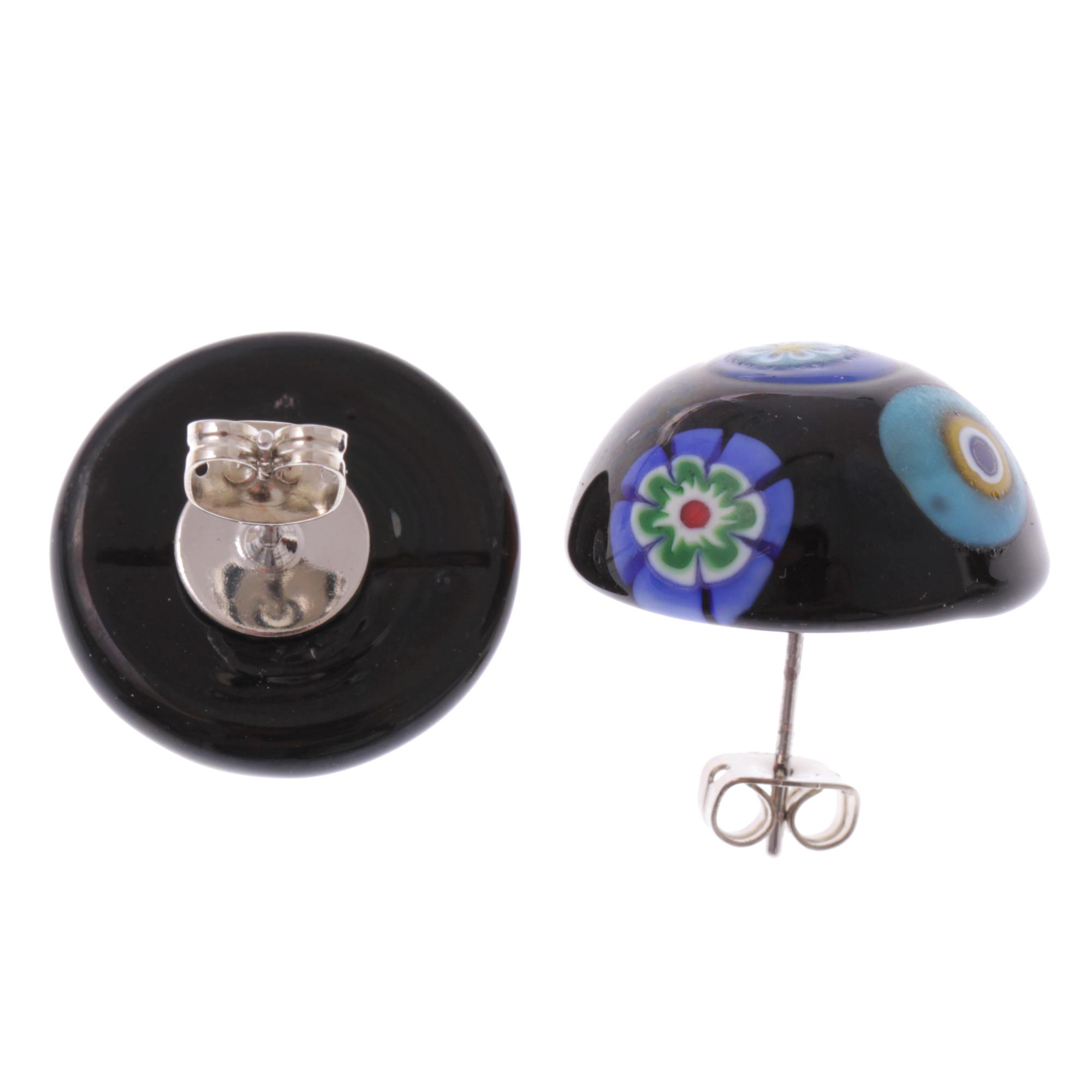 Wunderschöne Mille Fiori Ohrstecker "Concento" Ohrschmuck-mille fiori silber
