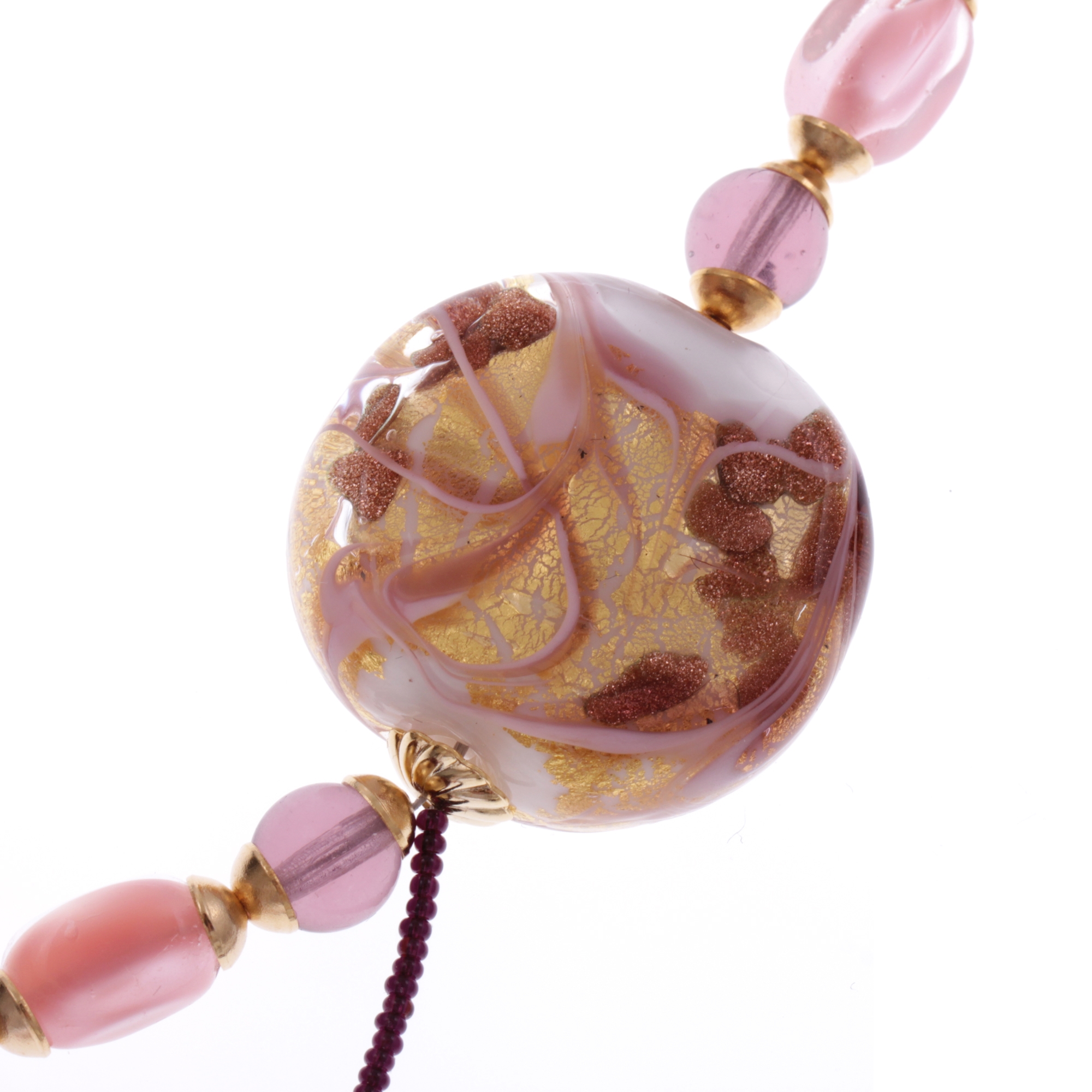 Y-Collier Murano Glas "Soave" Halskette -lila