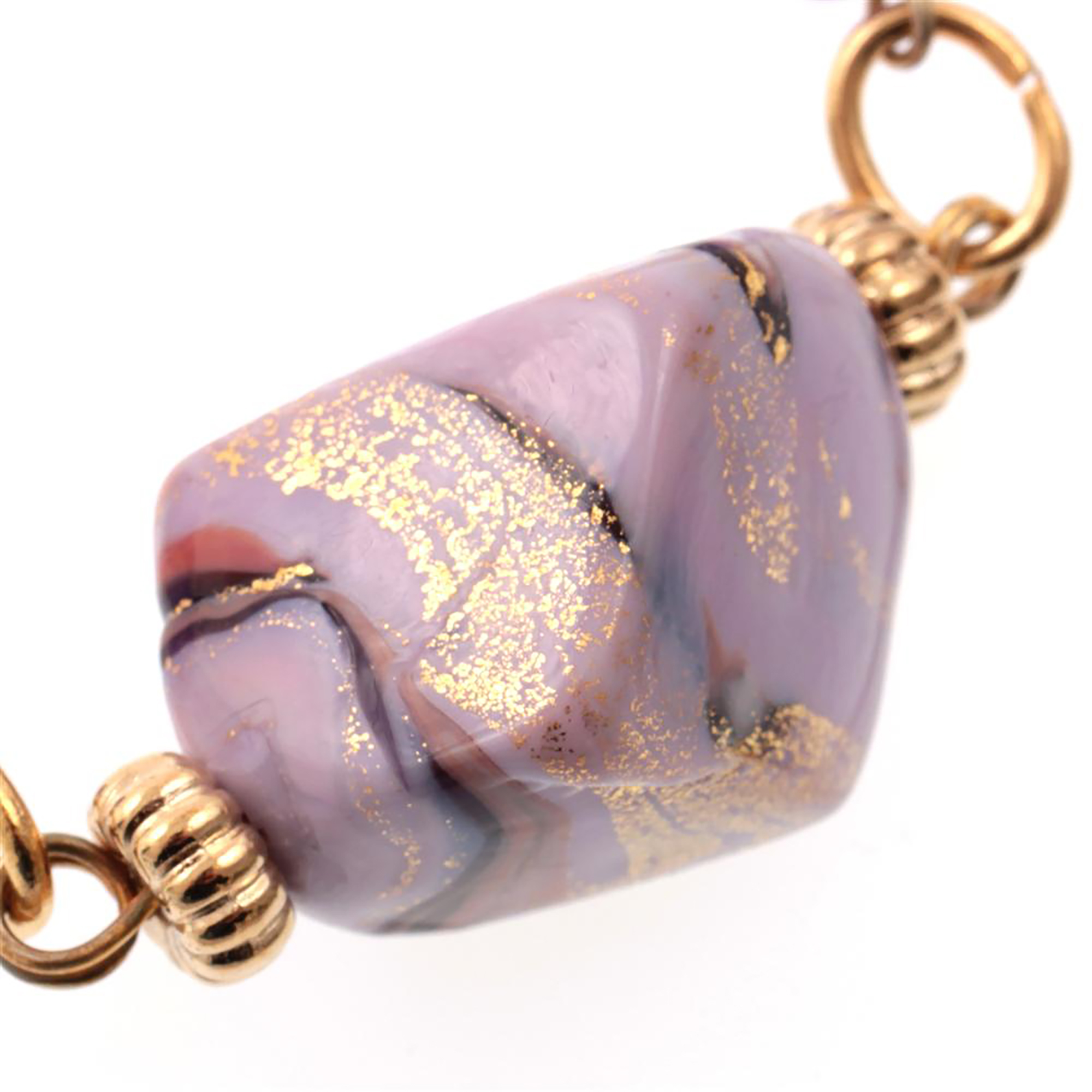 Murano Glas Collier "Ferita" Halskette-lila