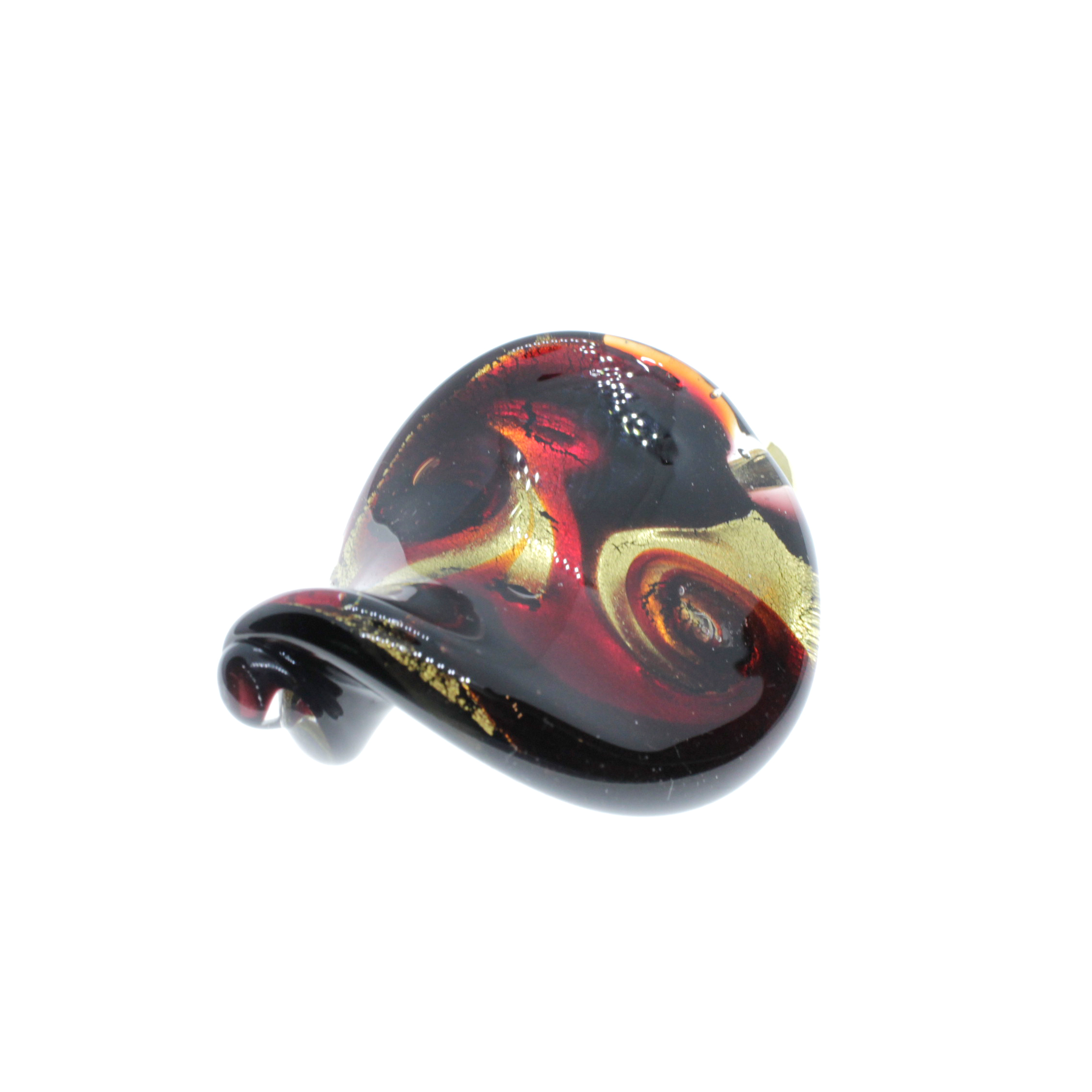 Wunderschöner Murano Glas Anhänger Christelle II-schwarz rot Gold